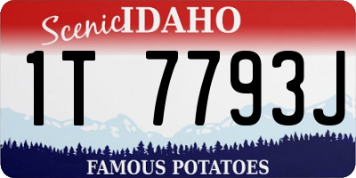 ID license plate 1T7793J