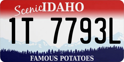 ID license plate 1T7793L