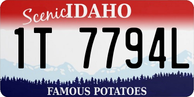 ID license plate 1T7794L