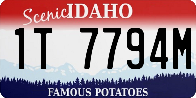 ID license plate 1T7794M