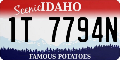 ID license plate 1T7794N