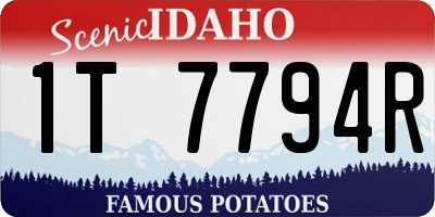 ID license plate 1T7794R