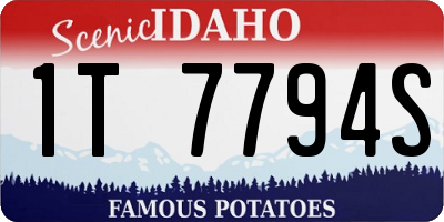 ID license plate 1T7794S