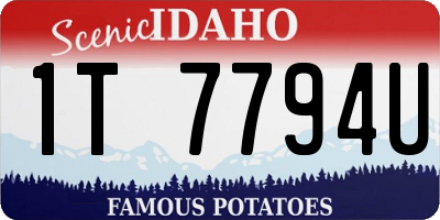 ID license plate 1T7794U