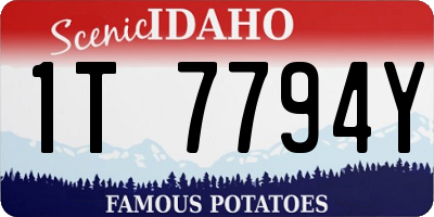 ID license plate 1T7794Y