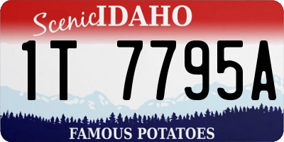 ID license plate 1T7795A