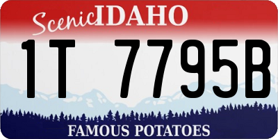 ID license plate 1T7795B