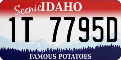 ID license plate 1T7795D