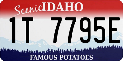ID license plate 1T7795E