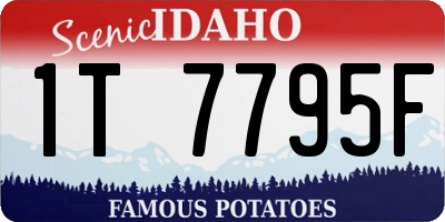 ID license plate 1T7795F