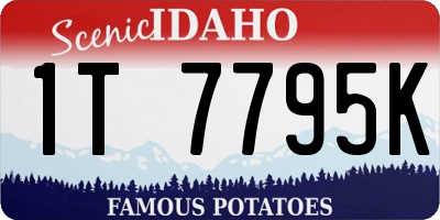 ID license plate 1T7795K