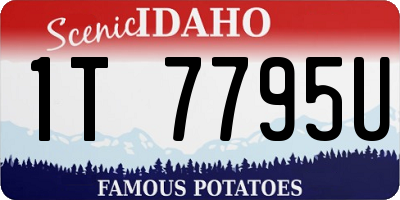 ID license plate 1T7795U