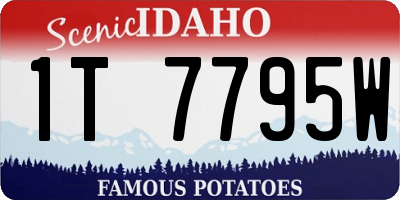 ID license plate 1T7795W