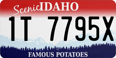 ID license plate 1T7795X