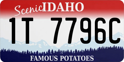 ID license plate 1T7796C