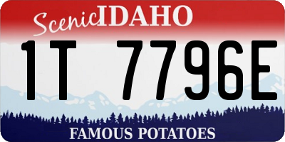 ID license plate 1T7796E