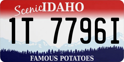 ID license plate 1T7796I