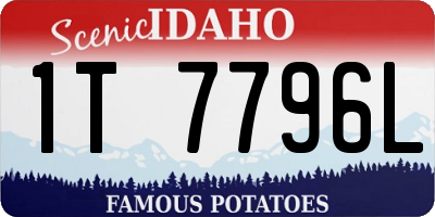 ID license plate 1T7796L