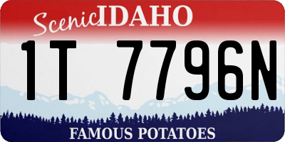 ID license plate 1T7796N