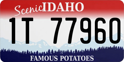ID license plate 1T7796O