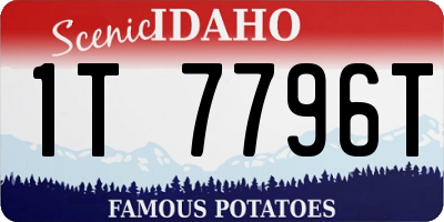 ID license plate 1T7796T