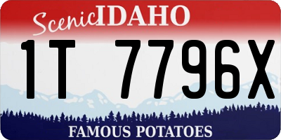 ID license plate 1T7796X