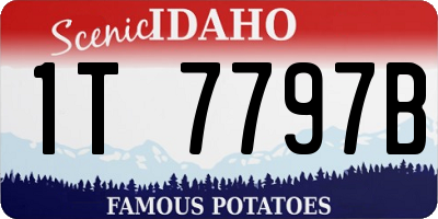 ID license plate 1T7797B