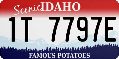 ID license plate 1T7797E