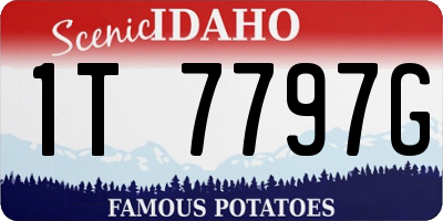 ID license plate 1T7797G