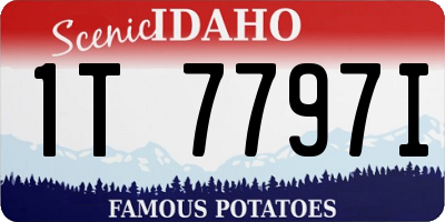 ID license plate 1T7797I