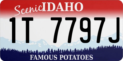 ID license plate 1T7797J