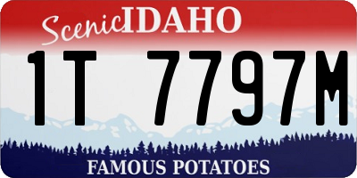 ID license plate 1T7797M