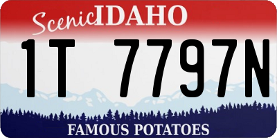 ID license plate 1T7797N