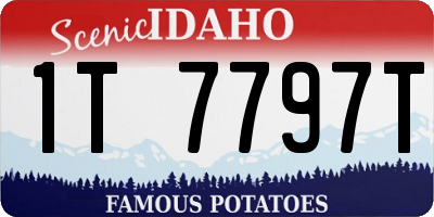 ID license plate 1T7797T