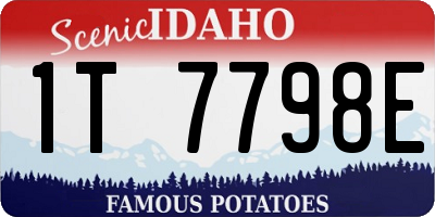 ID license plate 1T7798E