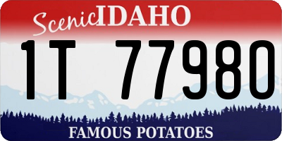 ID license plate 1T7798O