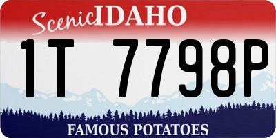 ID license plate 1T7798P