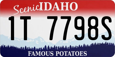 ID license plate 1T7798S