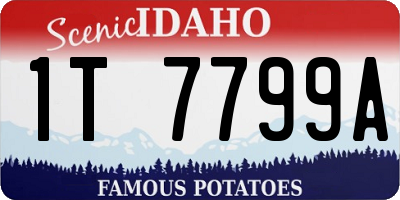 ID license plate 1T7799A