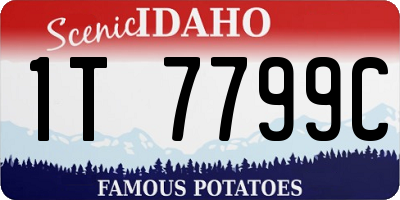 ID license plate 1T7799C