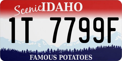 ID license plate 1T7799F