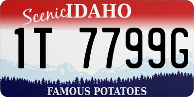 ID license plate 1T7799G