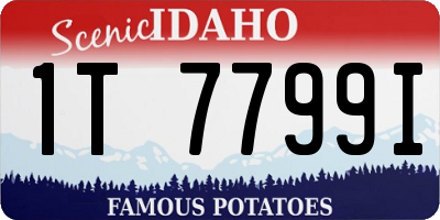 ID license plate 1T7799I