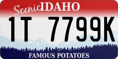 ID license plate 1T7799K