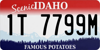 ID license plate 1T7799M