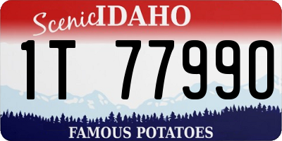 ID license plate 1T7799O