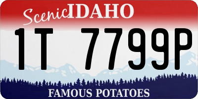 ID license plate 1T7799P