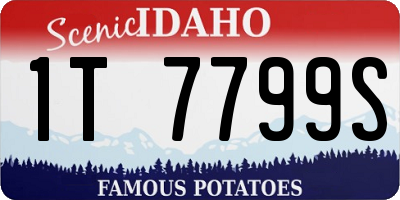 ID license plate 1T7799S