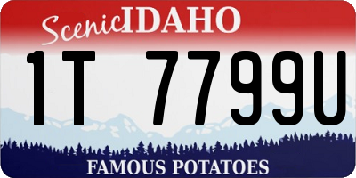 ID license plate 1T7799U