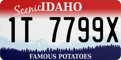 ID license plate 1T7799X